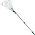 Garden Tools Zinc Plated Steel Ajustable Leaf Rake with Adjustable Aluminium Handle